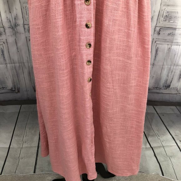 Free People Love Of My Life Pink Button Dress XS - Picture 7 of 9